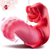 PRAWDZIWY RUCHOMY JĘZYK WIBRATOR G-SPOT Wibrujące Usta ORGAZM ŁECHTACZKI