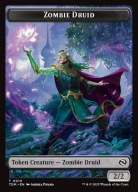 Karta Magic: The Gathering Zombie Druid / Treasure Token TDM