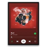 Plakat z ramą 30x40cm Buzi Young Igi rap trap muzyka | Pomysł na Prezent