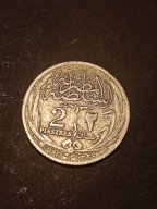 2 PIASTRY 1917 r. / SREBRO pr. 833 / EGIPT