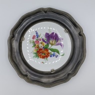 Stara miseczka popielniczka z CYNY cyna SYGNOWANA kolekcjonerski