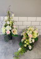 komplet na cmentarz, wiosenna dekoracja nagrobna,tulipany