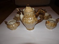 Chodzież, serwis kawowy, porcelana PRL, vintage, serwis Chodzież marmurek