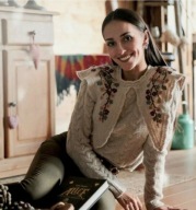 ZARA SWETER HAFTOWANY KOŁNIERZYK BLOG R.36/S NOWY!