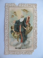 ŚWIĘTY JAN KANTY Z KĘT KĘTY przedwojenny ŚW. OBRAZEK KORONKA