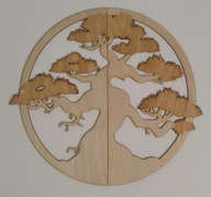 Dekoracja ścienna ażurowa - Bonsai