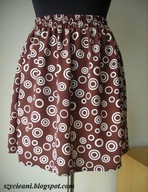 Spódnica brązowa uniwersalna guma 36 38 40