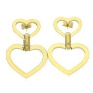 84658 Kolczyki złota stal chirurgiczna 316L serca