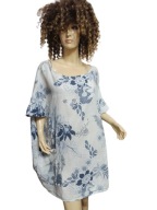 LV CLOTHING włoska tunika lniana z kieszeniami-U