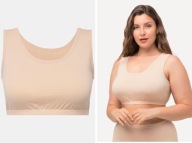 Śliczna markowa bielizna Ulla Popken top 95% cotton UK 24/26 EUR 50/52 beż