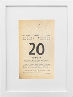 KARTKA Z KALENDARZA 1985-07-20 ORYGINAŁ W RAMCE, PREZENT NA URODZINY