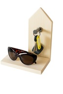 Drewniany wieszak na klucze – organizer ścienny minimalizm domek