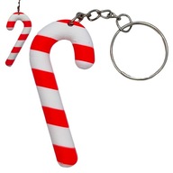 BRELOK LASKA CUKROWA ŚWIĄTECZNY czerwono biały brelok KLUCZE ozdoba ŚWIĘTA