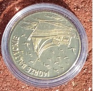 Moneta kolekcjonerska złota Bałtyk Morze Bałtyckie Statek Żeglugi Latarnia