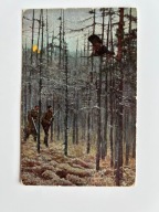 Pocztówka scena Polowanie na Głuszca Józef Chełmoński