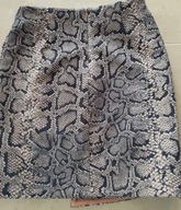 Spódnica mini ołówkowa r. S panterka zamsz