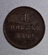 Guernsey 1 double 1889r. BCM
