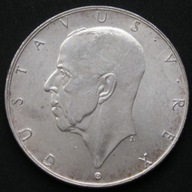 Szwecja 2 korony 1938 - król Gustaw V - osadnictwo - SREBRO