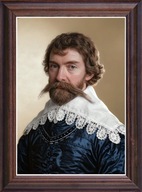 Obraz Krzysztof Arciszewski portret w drewnianej ramie ze szkłem