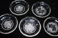 SZKŁO**MISECZKI ** OWOCE W LUSTRZE**5 SZTUK