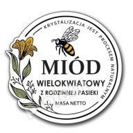 NAKLEJKI ETYKIETY NA MIÓD 24 sztuki 5x5 cm