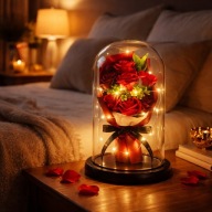 ELEGANCKI BUKIET CZERWONYCH RÓŻ PREZENT NA DZIEŃ KOBIET DLA ŻONY MAMY CÓRKI