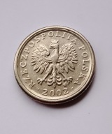 10 groszy 2002 podwójny rant, super stan, najrzadsza moneta 10 gr.