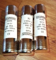 3 wkładka bezpiecznikowa bezpiecznik cylindryczny gG 14x51 Hyundai 20A FL63