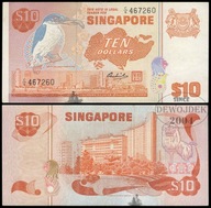 BNA - SINGAPUR 10 Dolarów Dollars 1980 C/6 467260 # P11b # VF++