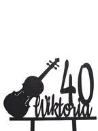 topper na tort dekoracja urodziny personalizacja wiek imię SKRZYPCE!!!