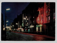 Poznań ul. Czerwonej Armii 1971r. Neony nocą ROWERY 030G