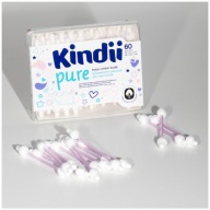 Kindii Pure patyczki higieniczne dla niemowląt dzieci bawełniane 60 szt