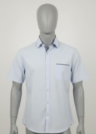 CARRY – Koszula Męska Elegancka na Krótki Rękaw – Rozmiar 44 / XXL