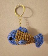 breloczek złota rybka szydełko handmade amigurumi