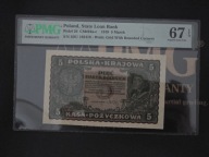 5 Marek 1919 rok UNC - STAN BANKOWY - PMG 67 EPQ