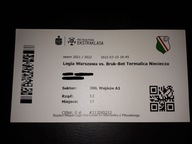Bilet Legia Warszawa - BBT Nieciecza - 15.03.2022