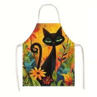 Fartuch kuchenny koty uroczy kolorowy anime prezent poliester tkany