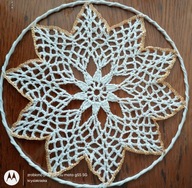 Serwetka szydełk. na obręczy met. 22 cm