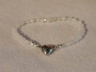 Bransoletka z kwarcu księżycowego 17,5 cm