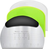 NÓŻ NOŻE DO CIAST PIZZY CHLEBA- SZPATUŁKA - ŁOPATKA SKROBAK ZESTAW 3 sztuki