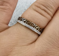 63581 Pierścionek obrączka złota stal chirurgiczna średnica 18 mm grecka