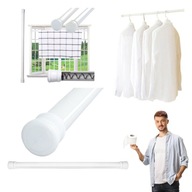 DRĄŻEK PRYSZNIOCWY ROZPOROWY REGULOWANY METALOWY KARNISZ NA UBRANIA 140X260