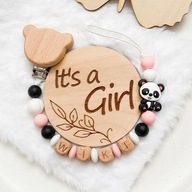 Personalizowana zawieszka do smoczka z imieniem silikonowa - max. 8 liter