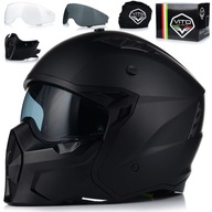 Kask motocyklowy VITO Predator II czarny matowy XL z odpinaną szczęką