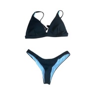 Strój kąpielowy damski komplet bikini czarne 38 M dwuczęściowe Zaful