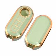 Zielono-złote etui na kluczyk FIAT 500 Ducato Punto Panda Citroen Peugeot