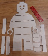 Półka ludzik 40 cm,do figurek/ludzików klocków do samodzielnego wykonania