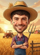 Karykatura ze zdjęcia PLAKAT + RAMKA A4 Śmieszny Prezent Urodziny