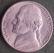 5 centów - 1976 "D" USA - T. Jefferson - Denver