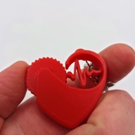 Brelok Fidget Serce Małe 3D Druk 3D | Zawieszka do Kluczy i Plecaka